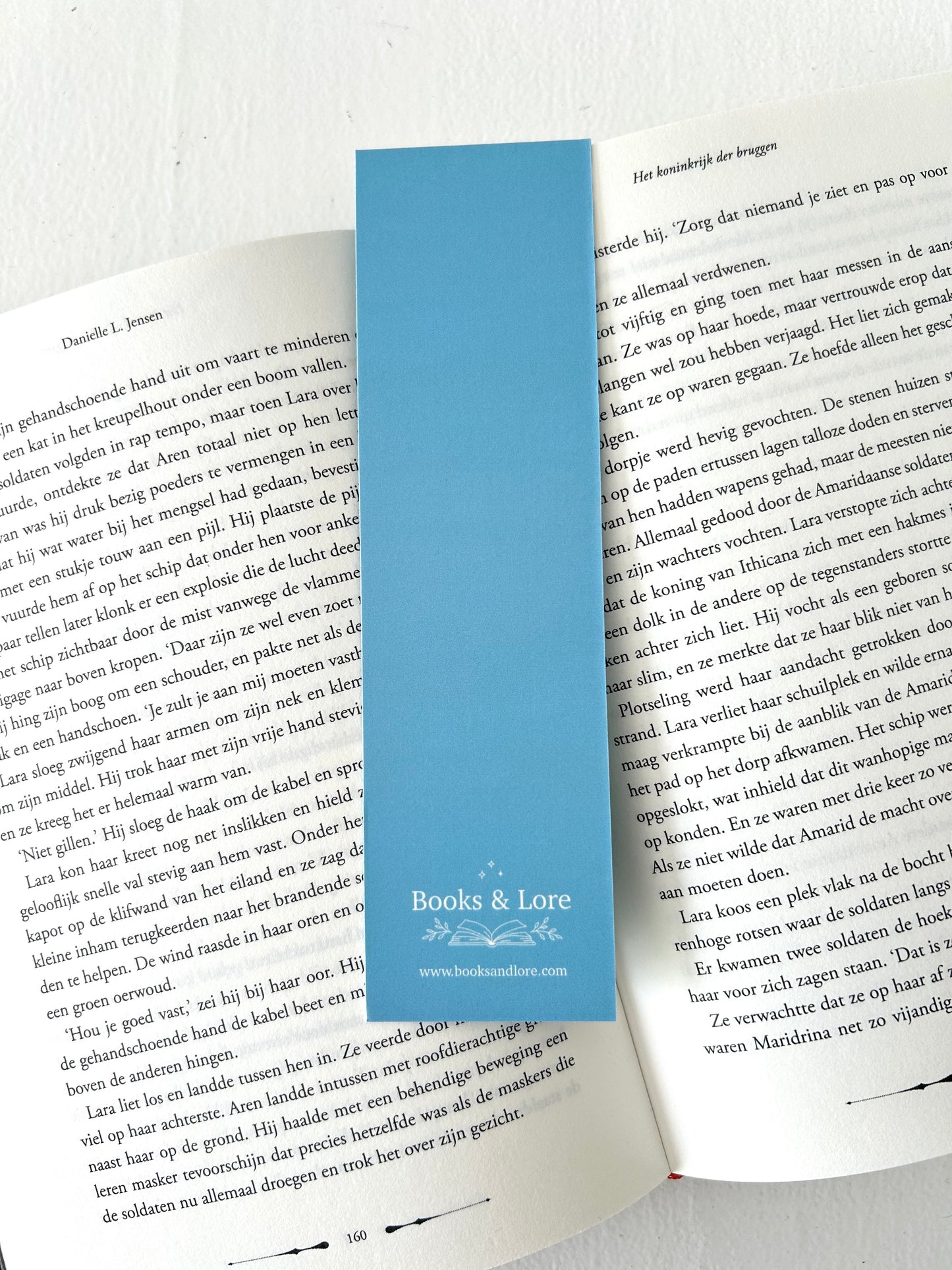 Blauwe bookish boekenlegger