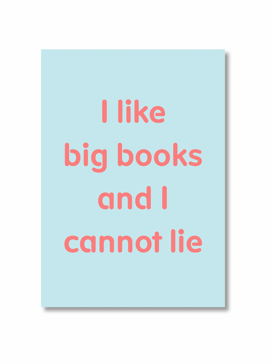 A4 Poster “I like big books and I cannot lie”