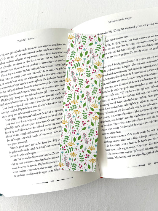 Vrolijke bloemen boekenlegger