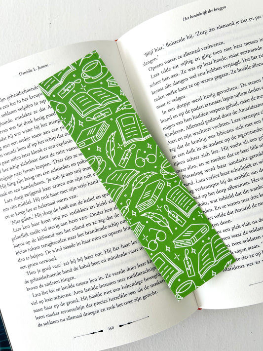 Groene bookish boekenlegger