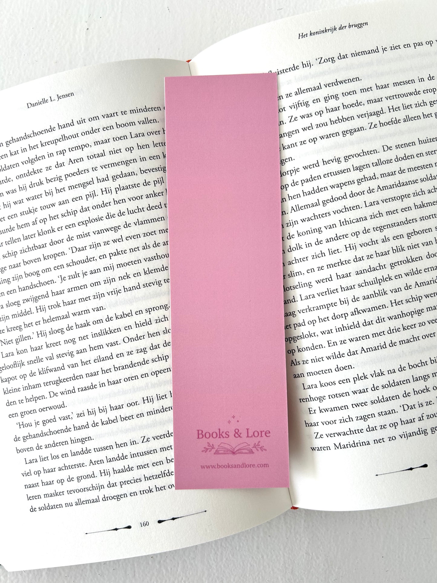 Roze bloemen boekenlegger