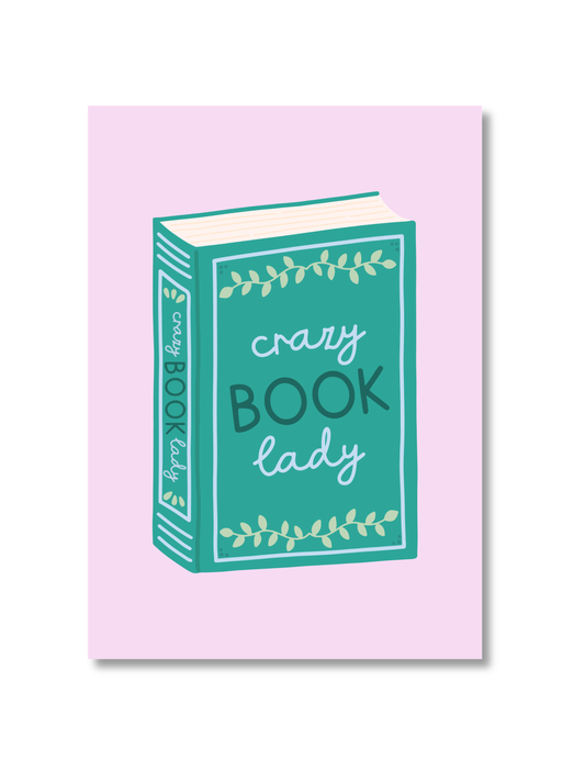 A4 Poster “Crazy book lady”